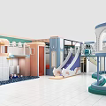 Colorful Indoor Playground With Slide Climbing Frame And Modern Play Equipment For Kids