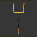 Yellow And Black Tactical Weapon With U Shaped Top And Long Handle