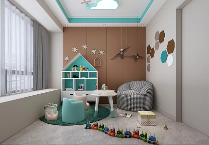 Children's Entertainment Room Modern Entertainment Room 3d model