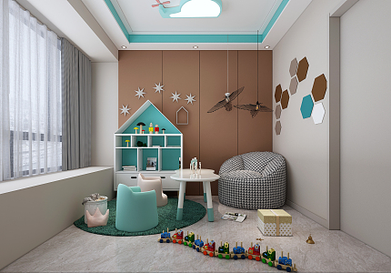 Children's Entertainment Room Modern Entertainment Room 3d model