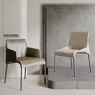 Modern Poliform Lounge Chair 3d model