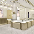 Elegant Modern Jewelry Store Exterior With Glass Display Windows And Illuminated Signage