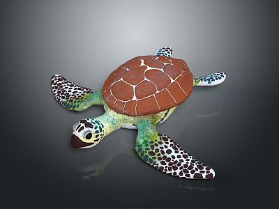 Turtle Cartoon Turtle Snapping Turtle Chickbill Turtle Reptile Cold Blooded Animal Reptile Class 3d model