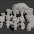 3D Rendered Human Hand Skeleton Model on Dark Background with Anatomical Details