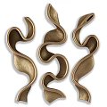 Elegant Modern Golden Spiral Wall Decor as Stylish Home Interior Accents