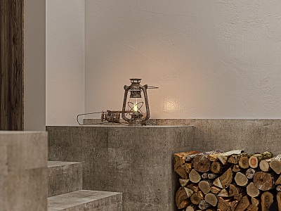 Modern Kerosene Lamp Old-fashioned Kerosene Lamp Outdoor Lighting Firewood Combination Old-fashioned Wall Lamp Portable Lamp model