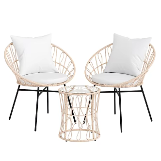 Modern Outdoor Table and Chair Outdoor Leisure Chair 3d model