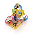 Modern game machine happy bouncing children's game machine 3d model
