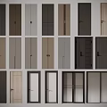 Modern Hinged Doors With Various Styles And Neutral Color Options For Interior Spaces 3d model