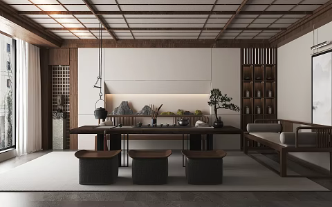 Zen Tea Room 3d model