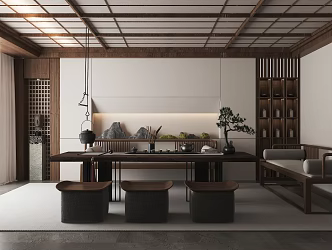 Zen Tea Room 3d model