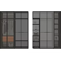 Modern Wardrobe Interior Design With Multiple Compartments And Storage Space 3d model