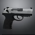 Modern Smith Wesson Pistol Design With Silver Black Finish And Grip