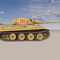 Military Tank Exterior With Long Gun Barrel Heavy Tracks And Armored Turret