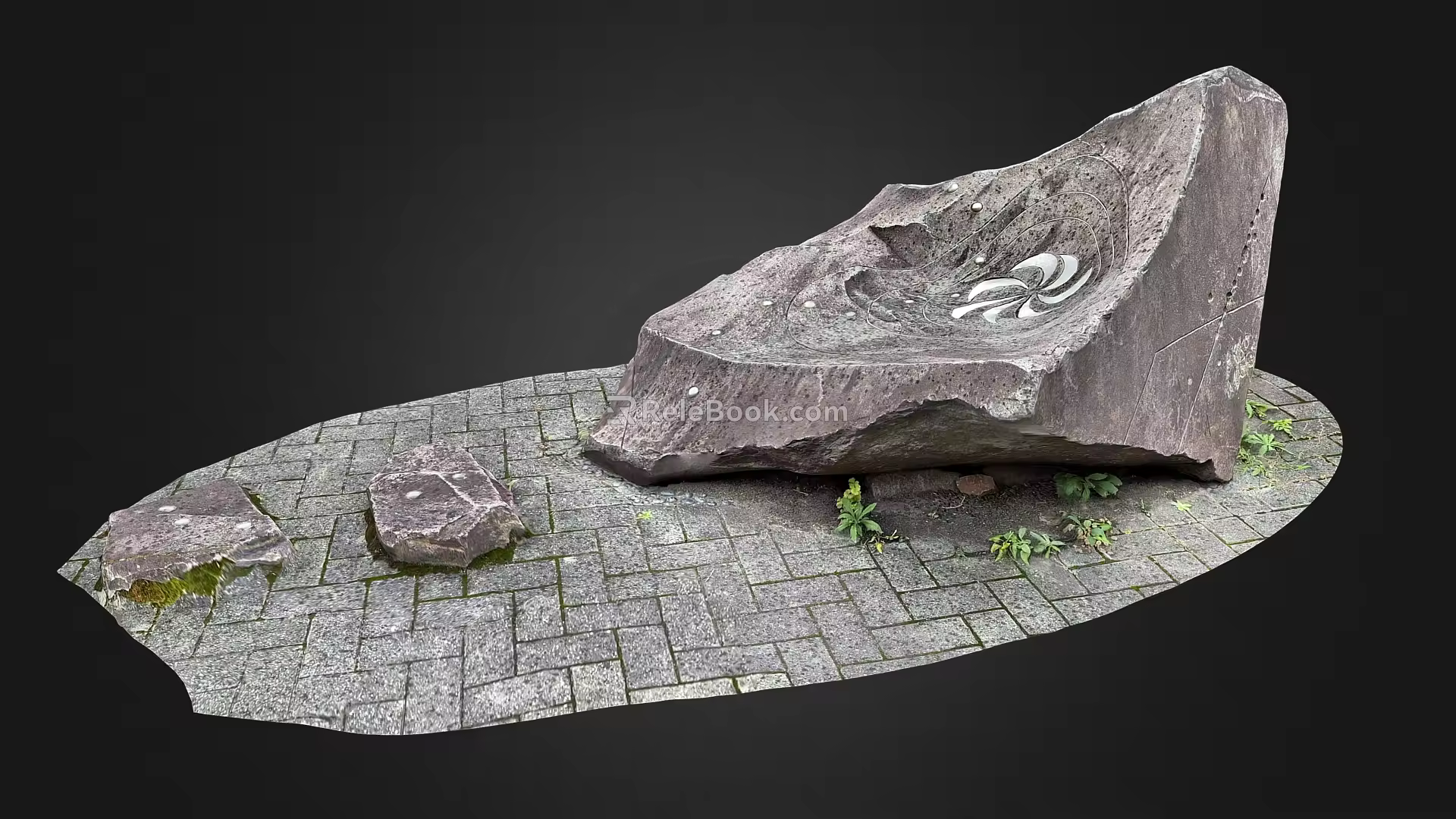 Stone Boulder Stone Block Rock Reef 3d model