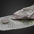 Stone Boulder Stone Block Rock Reef 3d model