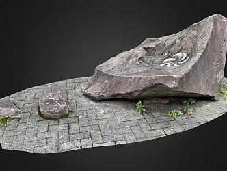 Stone Boulder Stone Block Rock Reef 3d model