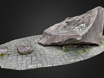 Stone Boulder Stone Block Rock Reef 3d model