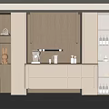Modern Cream Style Sideboard Cabinet Wine Cabinet Sideboard Tea Cabinet Sideboard Custom Sideboard End View Cabinet Sideboard Wine Bottle Ornaments 3d model