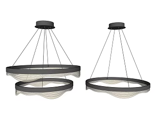 New Chinese Chandelier Combination Living Room Chandelier 3d model