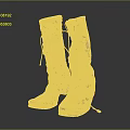 Stylish Red High Top Laced Boots With Textured Surface And Classic Style Design