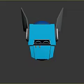 Blue Tech Robot Character With Glowing Wings And Circular Light Effects