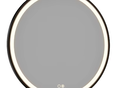 Round LED Illuminated Mirror With Modern Sleek Design And Touch Control 3d model