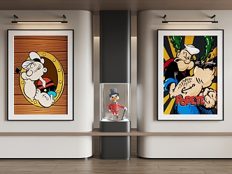 Cartoon Hanging Paintings Cartoon Hanging Paintings Children Hanging Paintings 3d model