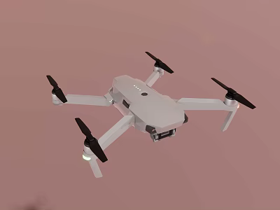 Fun White Four Propeller Drone Recreational Equipment For Outdoor Flying Activity 3d model