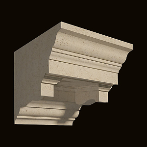 Simple European Corner Plaster Component Carved Ceiling Hanging Corner Decoration 3d model