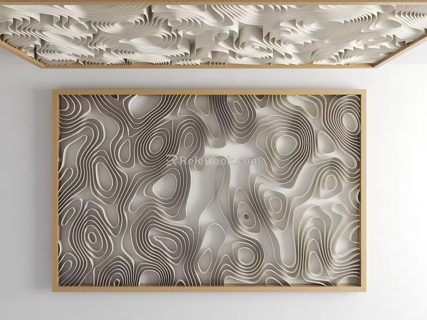 Modern Paper Ceiling Simple Roll Paper Ceiling Public Office Ceiling Special-shaped Ceiling Curled Ceiling Modern Curve Ceiling 3d model