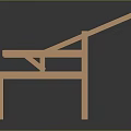 Orange Metal Stand With Grid Tray And Elevated Frame Structure Design