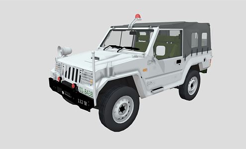 Modern Police Car Light Truck Police 3d model