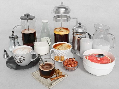 Coffee Pot Coffee Cup Food Drink model