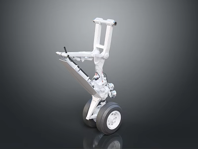 Durable White Hardware Tool with Sturdy Frame and Movable Wheels 3d model