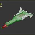 White Jet Fighter Model On Gray Reflective Background Surface
