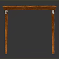 Square Functional Table with Green Felt Surface and Elegant Wooden Legs