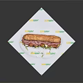 Subway Fresh Sub Sandwich With Ham Cheese Lettuce Tomato And Crusty Bread