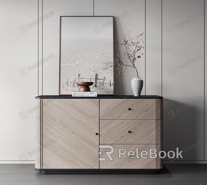 Modern Side Cabinet Bucket Cabinet model