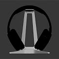 Black Over Ear Headphones On White Stand With Comfortable Ear Cups And High Quality Audio