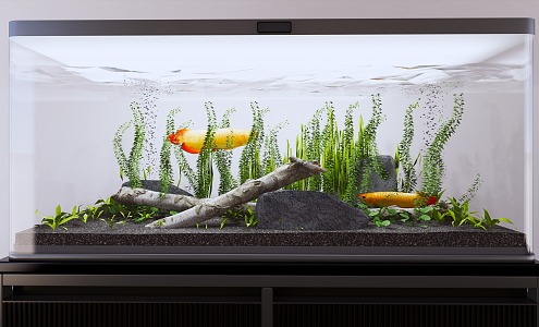 Modern Fish Tank Furniture 3d model