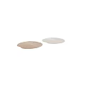 Stylish Shaped Rugs with Round Oval Shapes Neutral Tones and Woven Radial Patterns