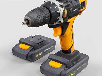 Cordless Drill With Rechargeable Batteries For Home Use 3d model