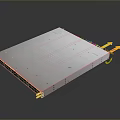 Professional Network Switch With Gray Casing Multiple Ports Colorful Indicator Lights And Yellow Handles