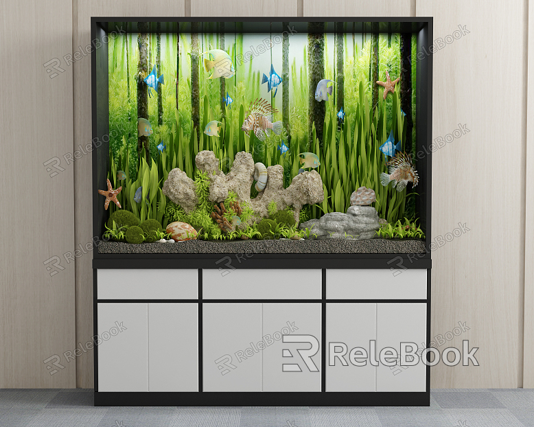 Modern fish tank ecological fish tank living room aquarium model