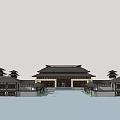 Traditional Ancient Chinese Architecture With Multiple Courtyards Towers And Classic Layout