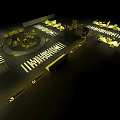Complex Industrial Mechanical Structure With Circular Central Component And Symmetric Layout