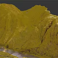 Natural Rugged Canyon Formation With Reddish Brown Layered Rock Cliffs And Erosion Gullies