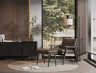 Modern Minotti recliner 3d model