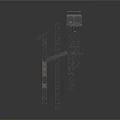 Industrial Metal Tower Structure With Platform Walkway And Control Room